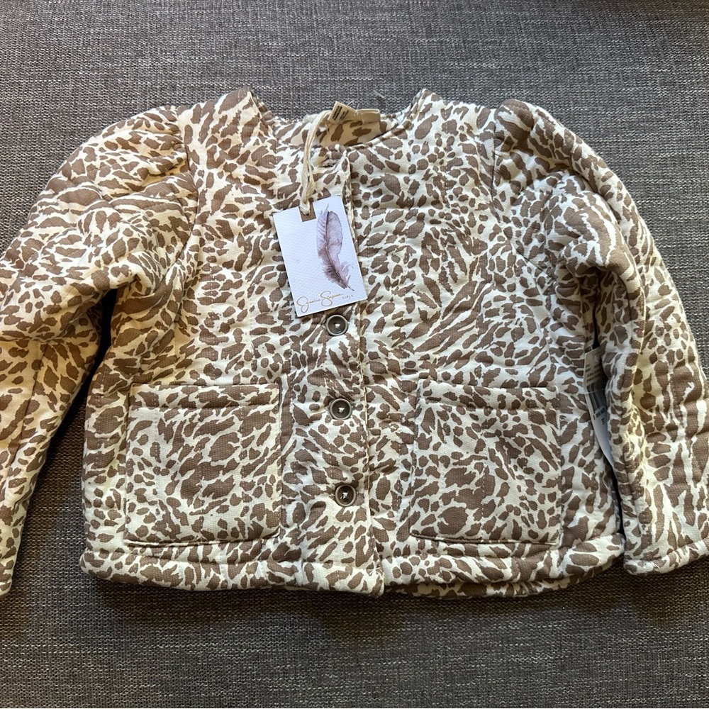 Jessica Simpson Quilted Animal Print Jacket, size 3T